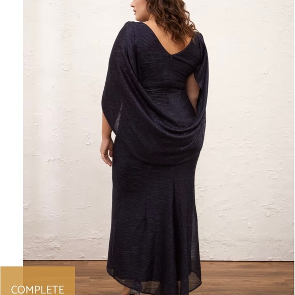 Laura/ Melanie Lynn Sequinned cape dress - Picture 3 of 4